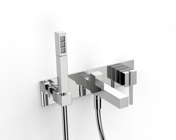 Built-in bathtub set