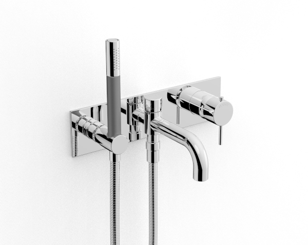 Built-in bathtub set